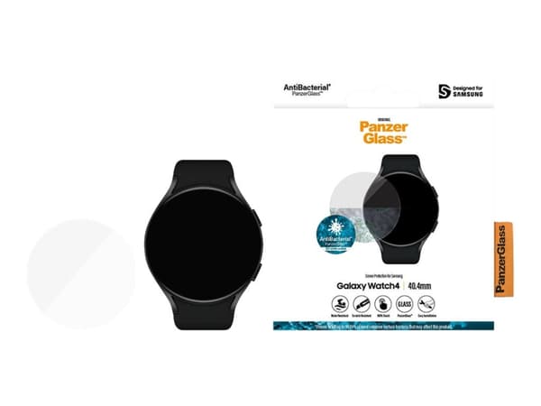 PanzerGlass - Skjermbeskyttelse for smart armbåndsur - glass - krystallklar - for Samsung Galaxy Watch4 (40 mm)