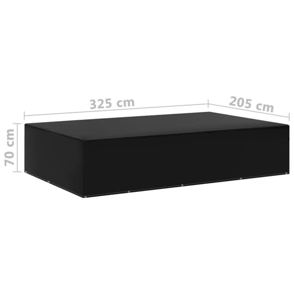 vidaXL Hagemøbeltrekk 2 stk 12 majler 325x205x70 cm