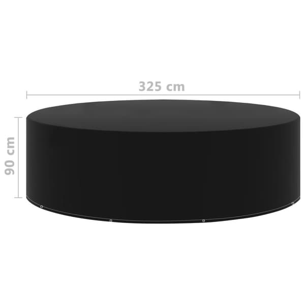 vidaXL Överdrag för trädgårdsmöbler 2 st 10 öljetter 325x90 cm