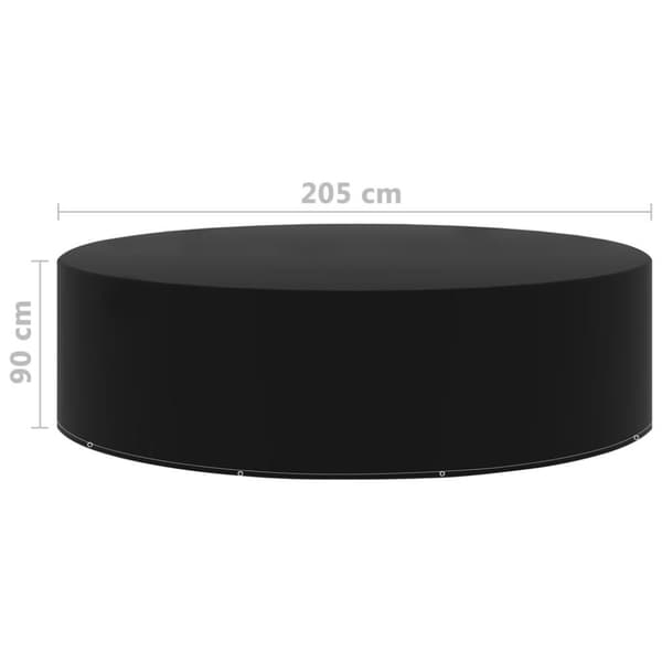 vidaXL Överdrag för trädgårdsmöbler 2 st 10 öljetter 205x90 cm