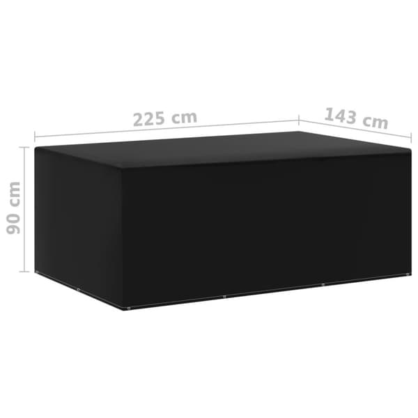vidaXL Hagemøbeltrekk 2 stk 7 maljer 225x143x90cm