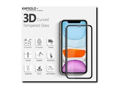 KAPSOLO - Skärmskydd för mobiltelefon - böjd - glas - för Apple iPhone 13 mini