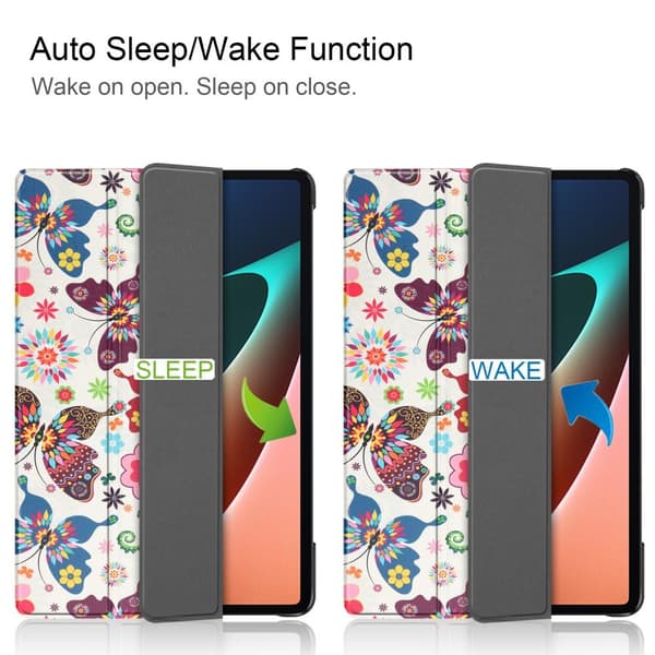 Slim Fit Cover Till Xiaomi Pad 5 - Sleep/Wake Up - Butterflies
