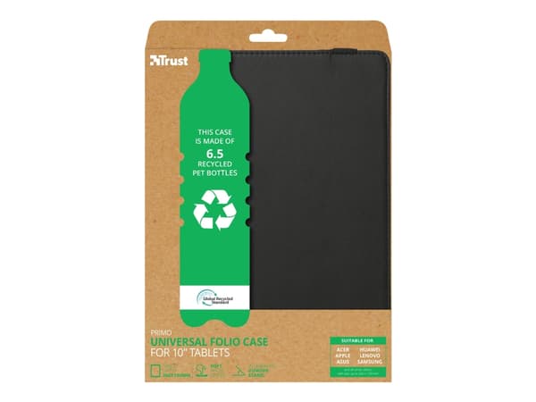 Trust tabletin kotelo PRIMO FOLIO 10 ECO BLAC K kotelo