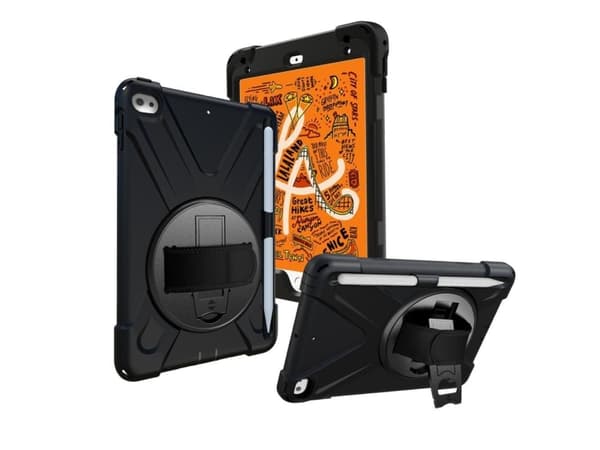 eSTUFF - Baksidedeksel for nettbrett - silikon, polykarbonat - svart - 8.3" - for Apple iPad mini (6. generasjon)