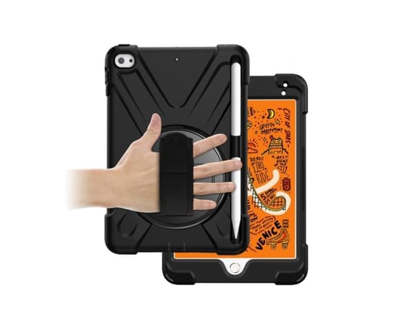 eSTUFF - Baksidedeksel for nettbrett - silikon, polykarbonat - svart - 8.3" - for Apple iPad mini (6. generasjon)