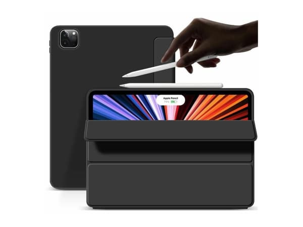 eSTUFF - Lommebok for nettbrett - termoplast-polyuretan (TPU) - svart - 10.9" - for Apple 11-inch iPad Pro (3. generasjon)