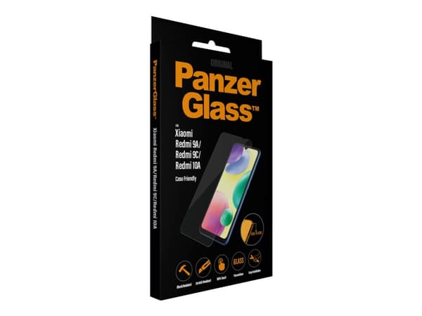 PanzerGlass - Skjermbeskyttelse for mobiltelefon - glass - for Xiaomi Redmi 9A