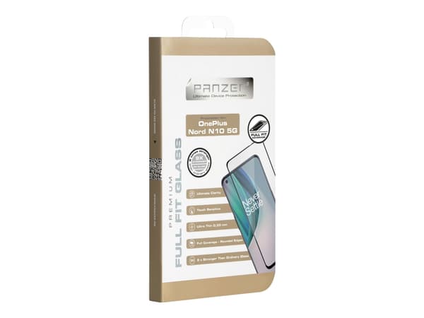Panzer Premium Full-Fit - Skjermbeskyttelse for mobiltelefon - glass - rammefarge svart - for OnePlus Nord N10 5G