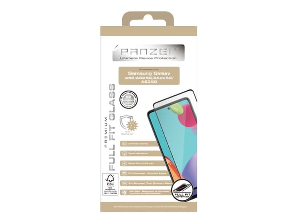 Panzer Premium Full-Fit - Skärmskydd för mobiltelefon - glas - ramfärg svart - för Samsung Galaxy A52