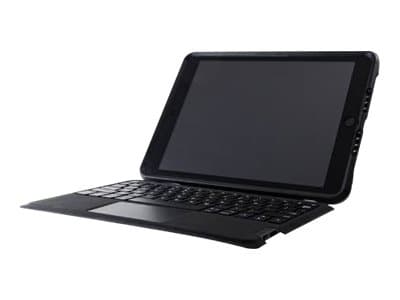 OtterBox Unlimited Series - Tastatur og folioveske - med styrepute - trådløs - Bluetooth - Tysk - svart krystall tastatur, svart krystall boks - for