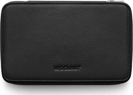 Woolnut Tech Organizer-väska i läder, svart