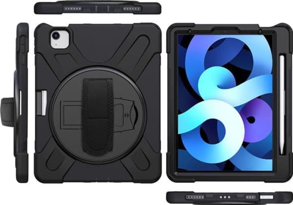 eSTUFF Wombat - Beskyttelsesboks for nettbrett - svart - 10.9" - for Apple 10.9-inch iPad Air (4. generasjon, 5. generasjon)