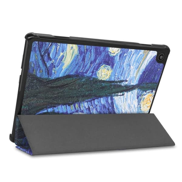 Tri-fold Fodral till Lenovo Tab M10 FHD REL TB-X605FC - Oil Painting