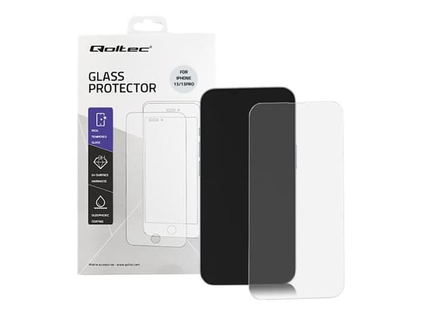 Qoltec Premium - Skjermbeskyttelse for mobiltelefon - glass - 6.7" - for Apple iPhone 12 Pro Max