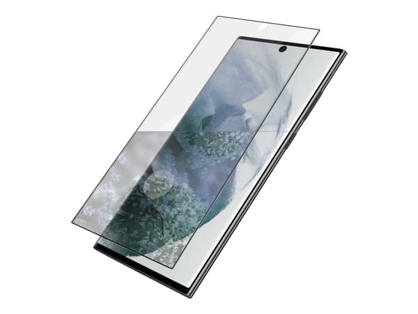PanzerGlass™ | Case-Friendly - Skærmbeskytter för mobiltelefon - Edge-to-Edge passform - ramfarve sort | Samsung Galaxy S22 Ultra