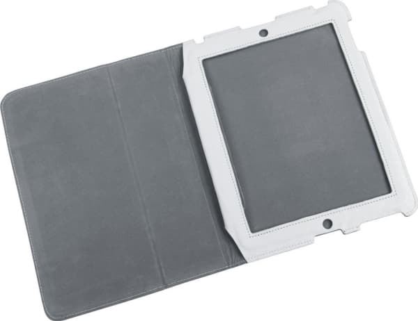Quer nettbrettetui, etui dedikert til Apple Ipad 3, skinn, hvit