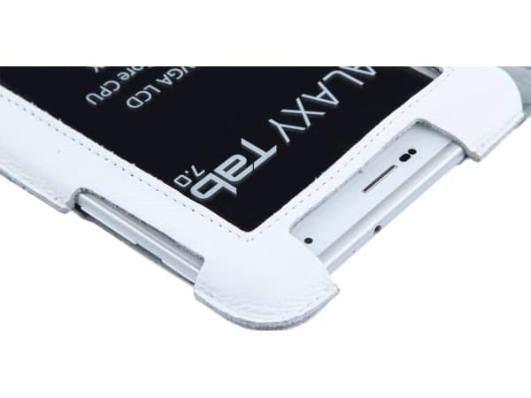 Quer Etui valkoinen tabletti kotelo Samsung Galaxy Tab P3100 (aitoa nahkaa)