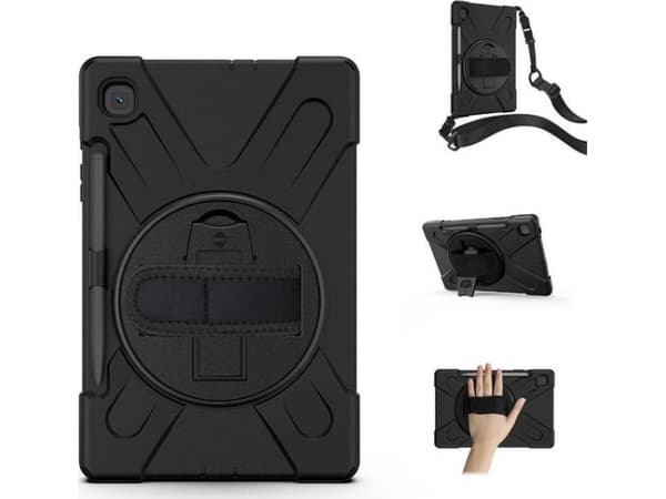eSTUFF - Baksidedeksel for nettbrett - silikon, polykarbonat - svart - 10.4" - for Samsung Galaxy Tab S6 Lite