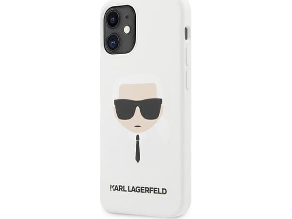 Karl Lagerfeld Karl Lagerfeld KLHCP12SSLKHWH iPhone 12 mini 5,4" biały/white hardcase Silicone Karl`s Head