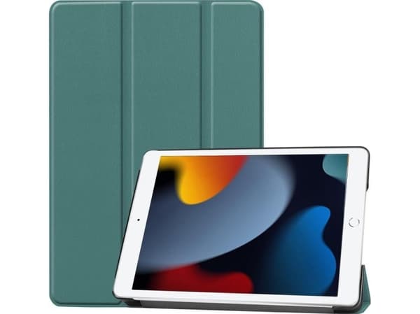 CoreParts - Vikbart fodral för surfplatta - tri-fold caster, with auto-wake function - mörkgrön - 10.2" - för Apple 10.2-inch iPad (7:e generation, 8