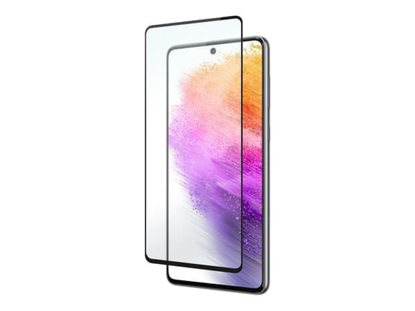 DELTACO - Skjermbeskyttelse for mobiltelefon - 2.5D - glass - rammefarge svart - for Samsung Galaxy A73 5G