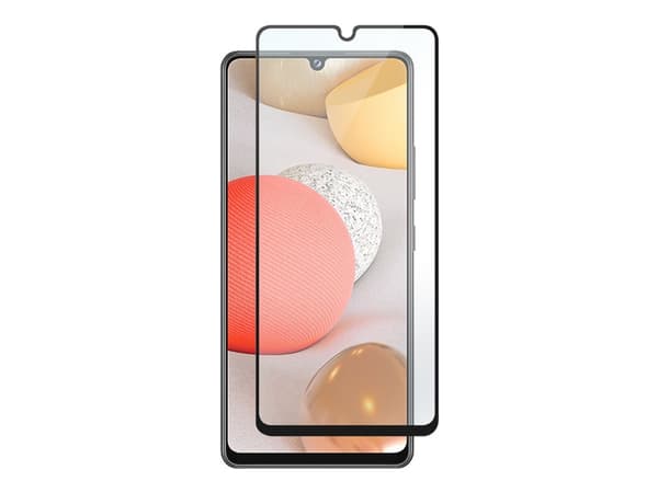 DELTACO - Skjermbeskyttelse for mobiltelefon - 2.5D - glass - rammefarge svart - for Samsung Galaxy A42 5G