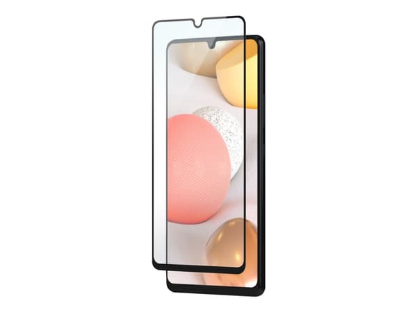 DELTACO - Skjermbeskyttelse for mobiltelefon - 2.5D - glass - rammefarge svart - for Samsung Galaxy A42 5G