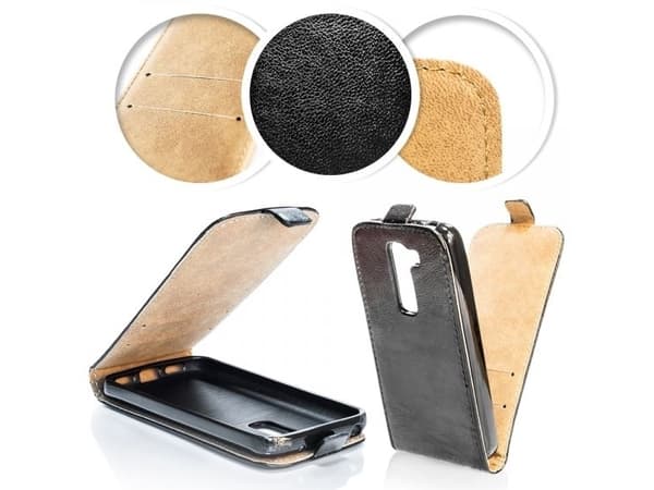 Flip cover (vertikalt) til iPhone X / XS - sort
