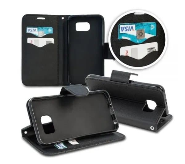 Iphone 6 Plus cover - flip med magnet - sort