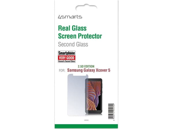 4smarts Second Glass X-Pro - Skärmskydd för mobiltelefon - 2.5D - glas - transparent - för Samsung Galaxy Xcover 5