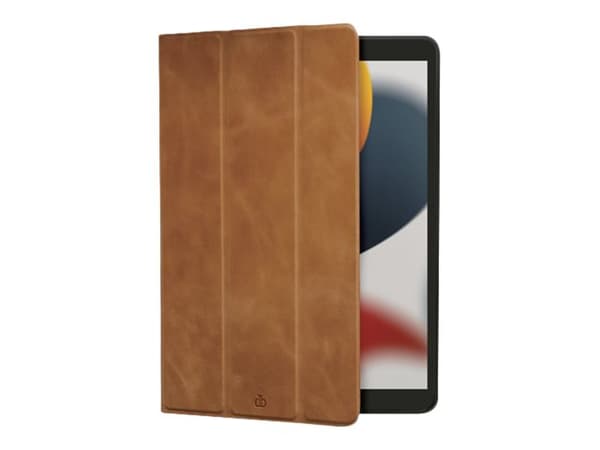 dbramante1928 Risskov - Flip cover tabletille - kolminkertainen - täysjyvä nahka - tan - 10.2" - Apple 10.2-tuumaiseen iPad Wi-Fi, Wi-Fi + Cellular -