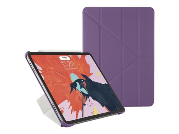 Pipetto Origami - Lommebok for nettbrett - polyuretan, polykarbonat - purpur - 11" - for Apple 11-inch iPad Pro (1. generasjon)