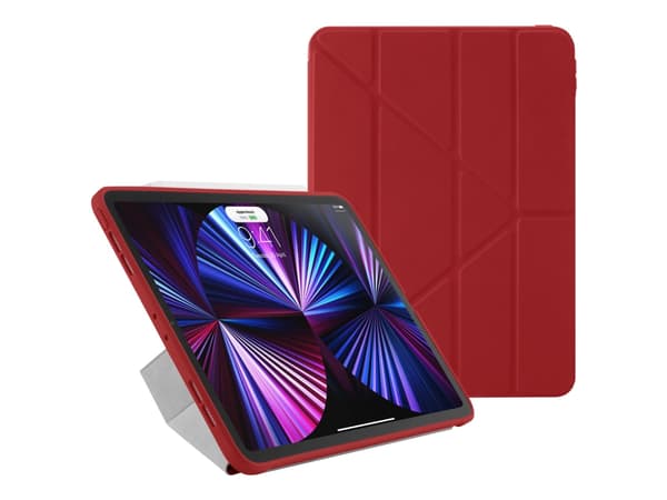 Pipetto Original Origami No1 - Lommebok for nettbrett - termoplast-polyuretan (TPU) - rød - 11" - for Apple 11-inch iPad Pro (1. generasjon, 2. gener