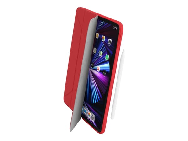 Pipetto Original Origami No1 - Lommebok for nettbrett - termoplast-polyuretan (TPU) - rød - 11" - for Apple 11-inch iPad Pro (1. generasjon, 2. gener