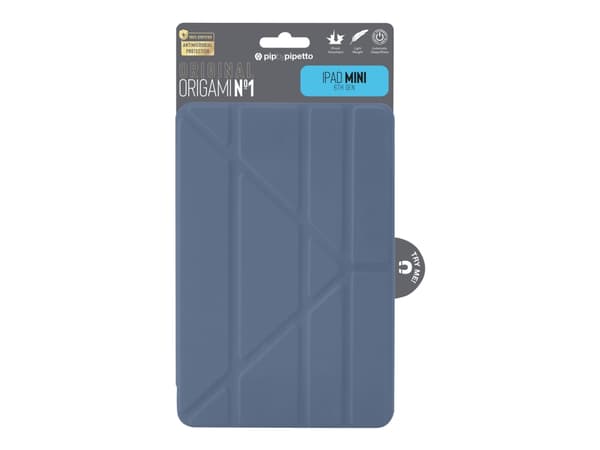 Pipetto Origami - Lommebok for nettbrett - termoplast-polyuretan (TPU) - marineblå - for Apple iPad mini (6. generasjon)