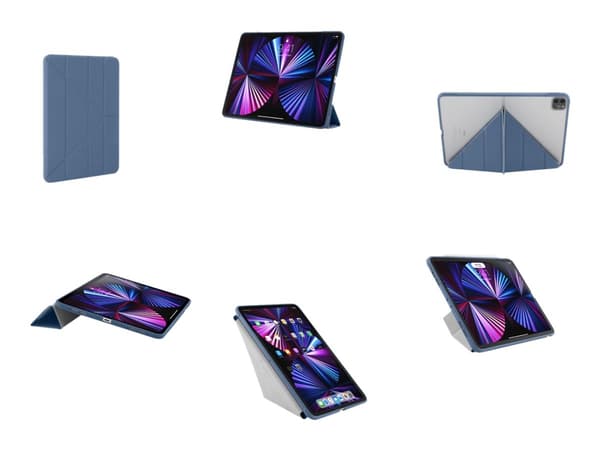 Pipetto Original Origami No1 - Lommebok for nettbrett - termoplast-polyuretan (TPU) - marineblå - 11" - for Apple 11-inch iPad Pro (1. generasjon, 2.