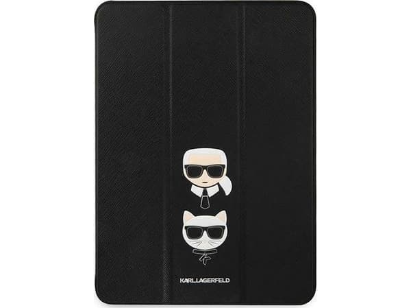 Karl Lagerfeld KLFC12OKCK iPad 12.9" Pro 2021 Book Cover musta/musta Saffiano Karl &amp;Choupette Karl &amp;Choupette