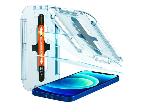 Spigen GLAS.tR EZ Fit - Skärmskydd för mobiltelefon - glas - 6.1" - klar - för Apple iPhone 12 Pro