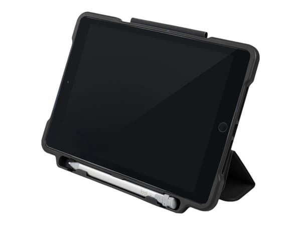 TUCANO Alunno - Lommebok for nettbrett - robust - resirkulert plast, termoplast-polyuretan (TPU), transparent polycarbonate - svart - for Apple 10.2-