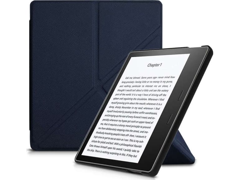 Alogy Leather case for Alogy Leather Origami reader for Kindle Oasis 2/3 Navy Blue