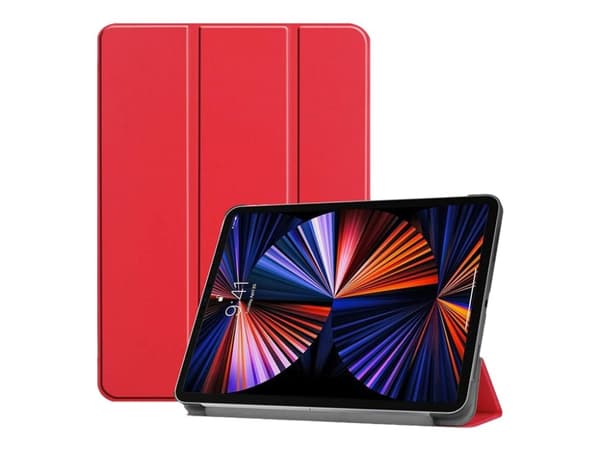 CoreParts - Lommebok for nettbrett - tri-fold caster, with auto-wake function - rød - 12.9" - for Apple 12.9-inch iPad Pro (5. generasjon)