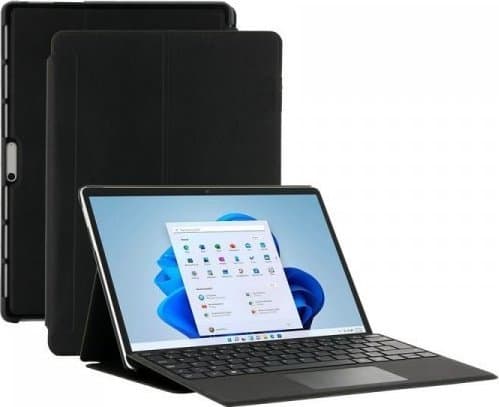 Mobilis RE.LIFE - Vikbart fodral för surfplatta - med flik - material med lädereffekt - svart - eco design - 13" - för Microsoft Surface Pro 8, Pro 8