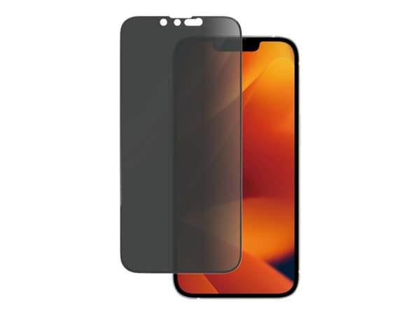 PanzerGlass™ | Privacy Edition- Skærmbeskytter för mobiltelefon - Edge-to-Edge passform - ramfarve sort | Apple iPhone 13/13 Pro/14