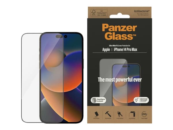 PanzerGlass™ | Koteloystävällinen - Skærmbeskytter matkapuhelimeen - Reunasta reunaan sopiva - rammefarve lajittelu | Apple Iphone 14 Pro Max