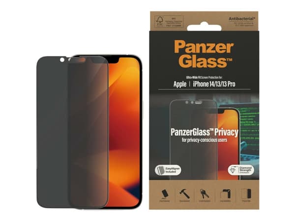 PanzerGlass™ | Privacy Edition - Skjermbeskytter - Ultra-Wide Fit | Apple iPhone 13/13 Pro/14
