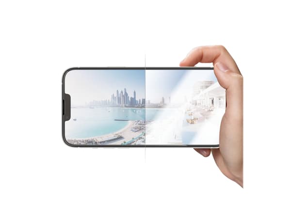 PanzerGlass - Skjermbeskyttelse for mobiltelefon - ultrabred passform - glass - rammefarge svart - for Apple iPhone 13 Pro Max, 14 Plus
