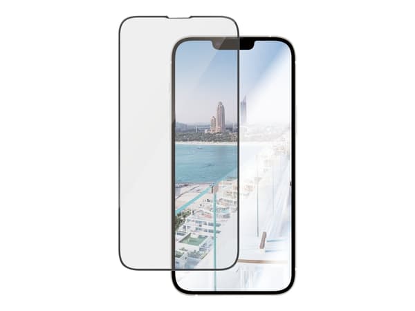 PanzerGlass - Skjermbeskyttelse for mobiltelefon - ultrabred passform - glass - rammefarge svart - for Apple iPhone 13 Pro Max, 14 Plus