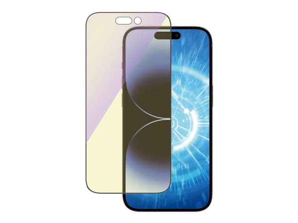PanzerGlass - Skjermbeskyttelse for mobiltelefon - ultrabred passform - glass - rammefarge svart - for Apple iPhone 14 Pro