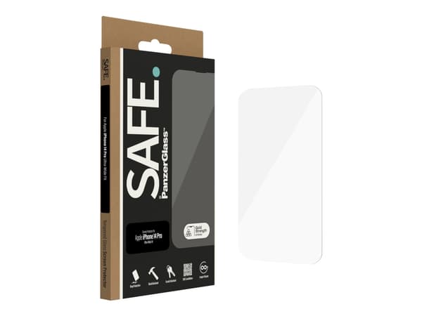 SAFE. by PanzerGlass™ | Case-Friendly - Skærmbeskytter for mobiltelefon - Edge-to-Edge passform - Klart glas | Apple iPhone 14 Pro